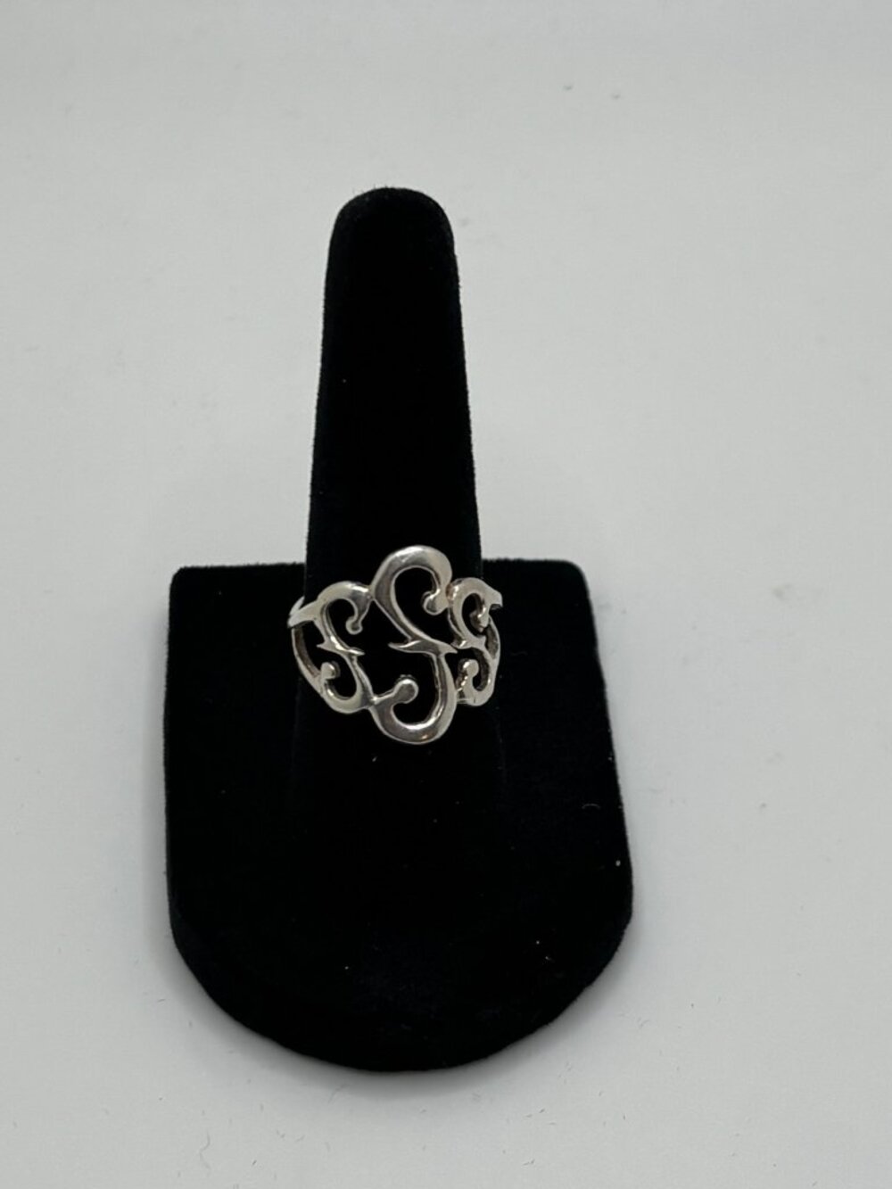 Vintage Sterling Silver Scroll Ring Size 5